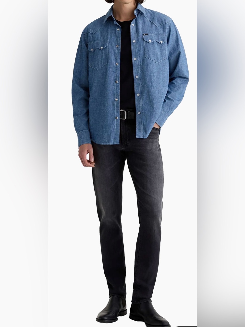 AG Mens Tellis Modern Slim EUC 32 x 32 Stretch Regular Black Ag-Ed Denim